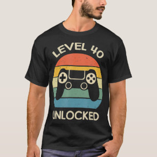 Camiseta Vídeo de oferta de aniversário de jogos do Nível 4