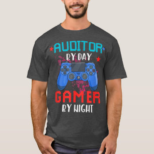 Camiseta Vídeo Do Auditor Por Dia Gamer Por Orgulho De Trab