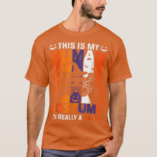 Camiseta Vídeo do Dia de as Bruxas engraçado Gamer Pumpkin