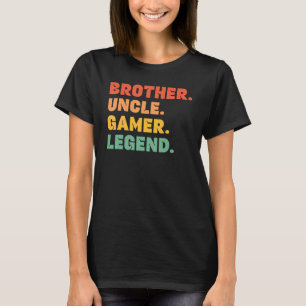 Camiseta Vídeo do Gamer Brother Tio Gaming Legend Mens