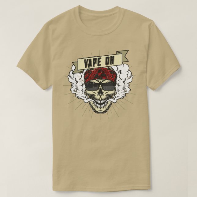 Camiseta Vídeo do Rocker Biker Vaptor Cloud Chaser Ativado (Frente do Design)