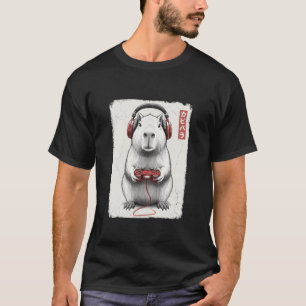 Camiseta Vídeo engraçado de capivara arte japonesa de jogad