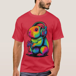 Camiseta Vídeo engraçado de jogos de capivara Gamer de capi