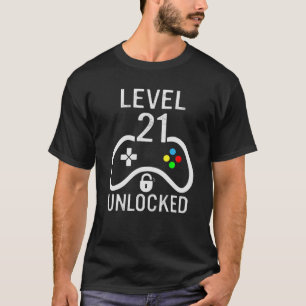 Camiseta Vídeo G Gamer aniversário de 21 anos Gift Desblo