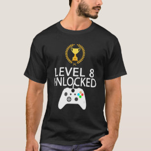 Camiseta Vídeo Gam de Aniversário do 8 Anos de Idade Desblo