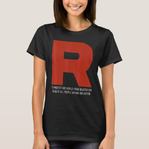 Camiseta Vídeo Gam De Vídeo Com Motto Da Equipe R