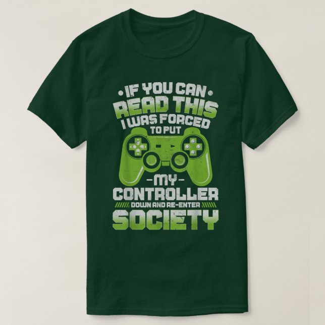 Camiseta Video Game Controller Gamer Tees Men Kids Boys Fun (Frente do Design)