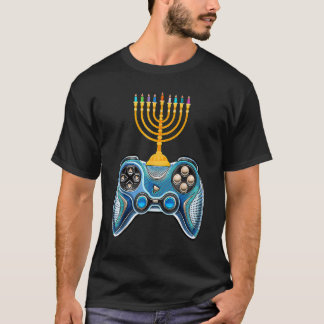 Camiseta Video Game Controller Hanukkah 2022 Menorah Candle