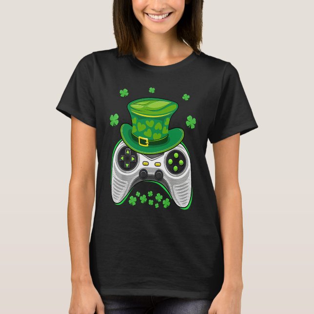 Camiseta Video Game Controller Irish Gamer Boys St Patricks (Frente)