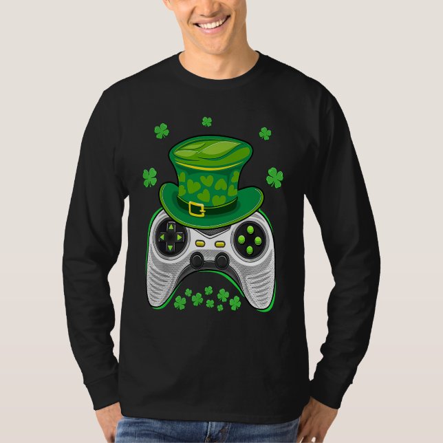 Camiseta Video Game Controller Irish Gamer Boys St Patricks (Frente)
