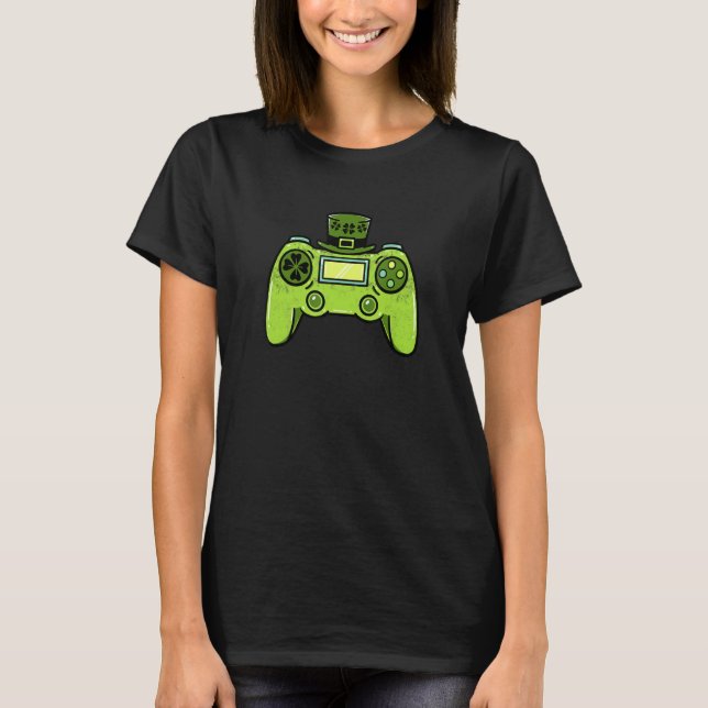 Camiseta Video Game Controller Irish Gamer Boys St Patricks (Frente)