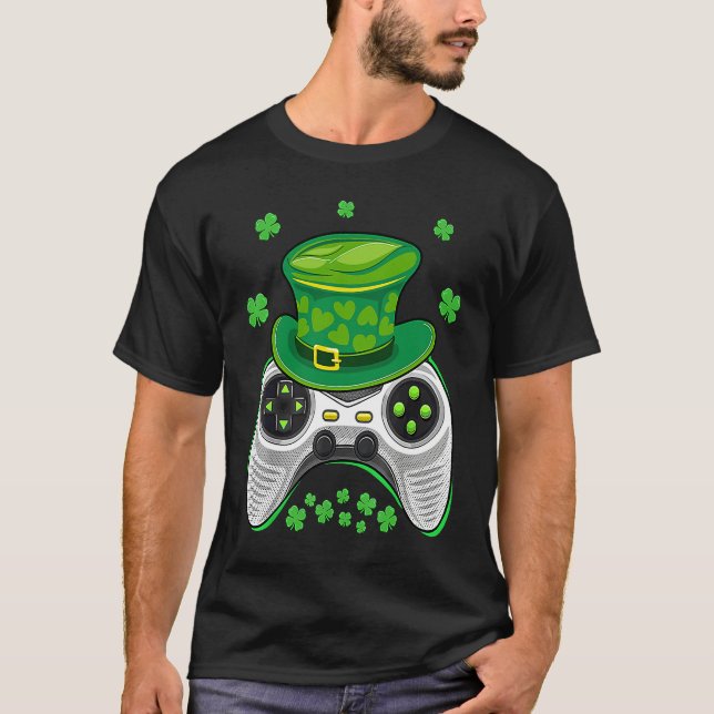 Camiseta Video Game Controller Irish Gamer Boys St Patricks (Frente)