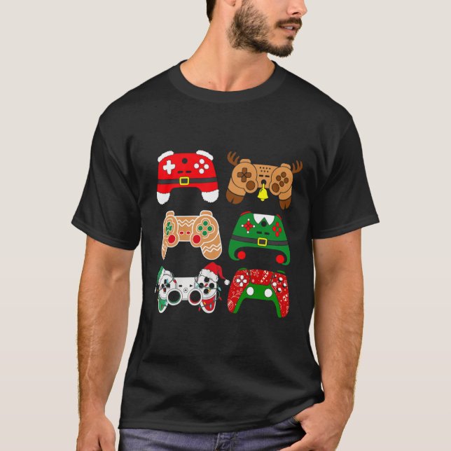 Camiseta Video Game Controller Natal Hat Gamer Bo (Frente)