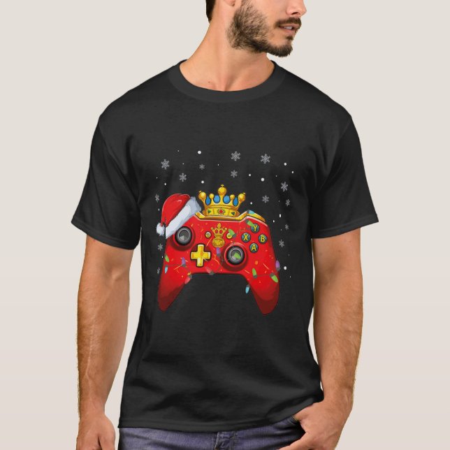 Camiseta Video Game Controller Natal Hat Gamer Bo (Frente)