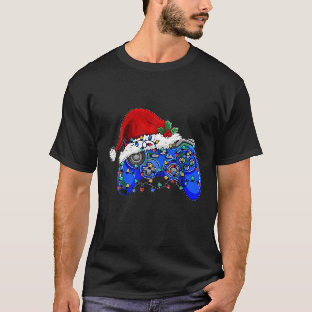 Camiseta Video Game Controller Natal Hat Gamer Bo (Frente)