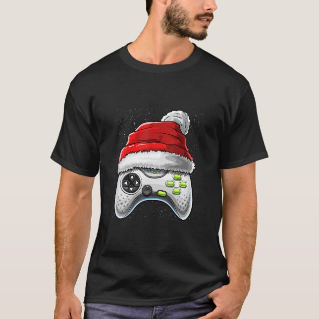 Camiseta Video Game Controller Natal Hat Gamer Gi (Frente)