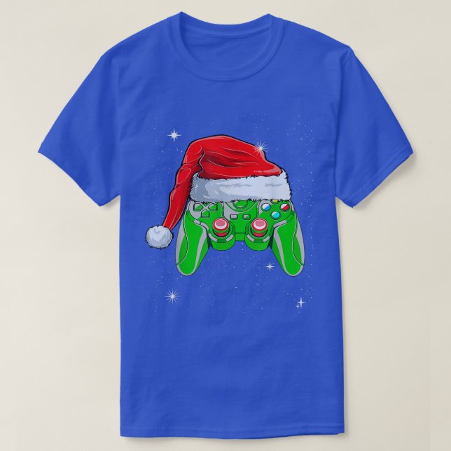 Camiseta Video Game Controller Natal Hat Gamer Xm (Frente do Design)