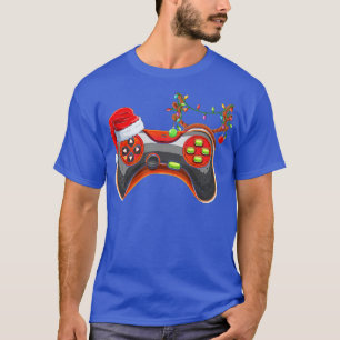 Camiseta Video Game Controller Natal Santa Hat Boys Kid