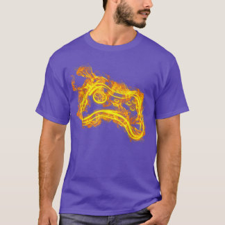 Camiseta Video Game Controller On Fire Video Gamer