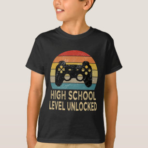 Camiseta Vídeo Game Desbloqueado Nível Ensino Médio Primeir