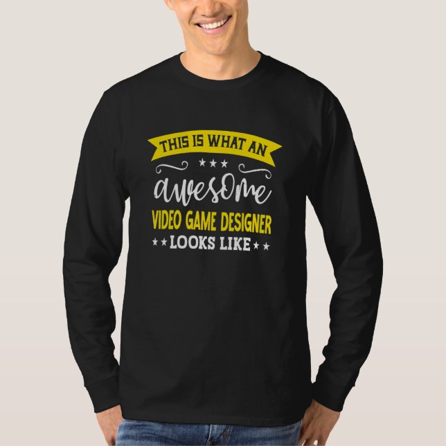 Camiseta Video Game Designer Job Title Employee Video Game  (Frente)