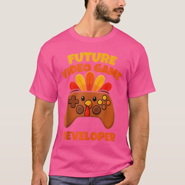 Camiseta Video Game Developer Futurehanksgiving Gaming Fun  (Frente)
