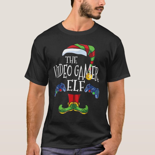 Camiseta Video game Elf Family Matching Christmas Group (Frente)