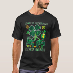 Camiseta Video Game Prone To Shenanigans St Patrick Day Kid
