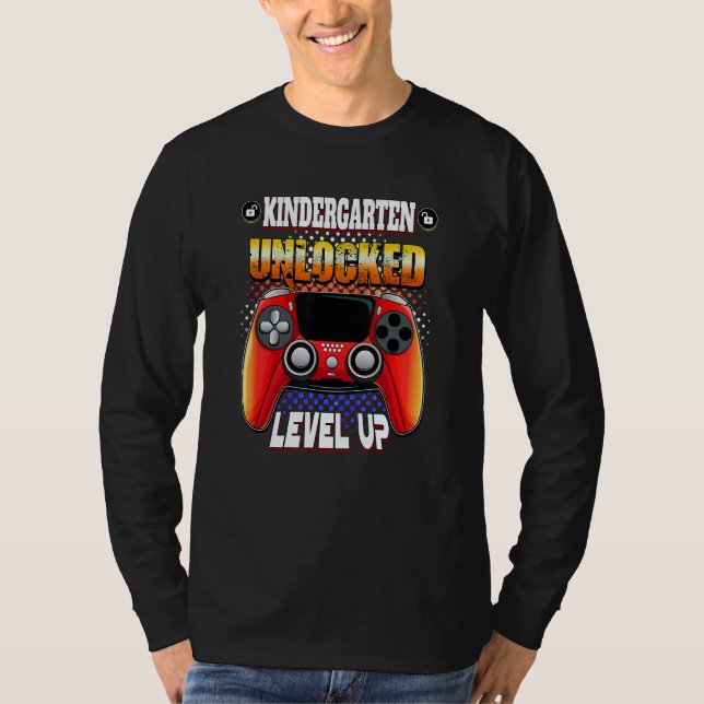 Camiseta Video Gamer Back To School   Kindergarten Unlocked (Frente)