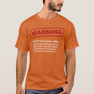 Camiseta Video Gamer Funny Warning Raid Level Boss Fight Ne