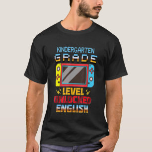 Camiseta Video Gamer Kindergarten Level Desbloqueado Ba Ing