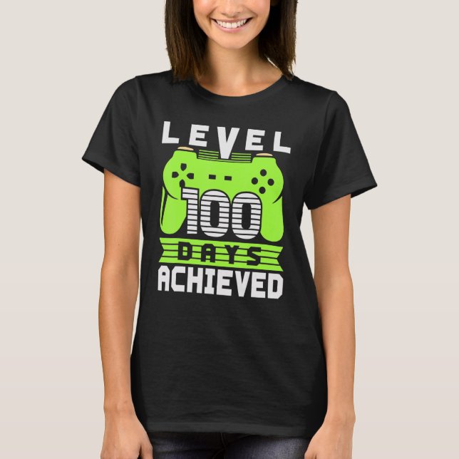 Camiseta Video Gamer Student 100th Day Teacher 100 Days Of  (Frente)