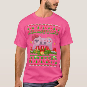 Camiseta Vídeo Gamer Xmas Iluminação Engraçada Jogo De Víde
