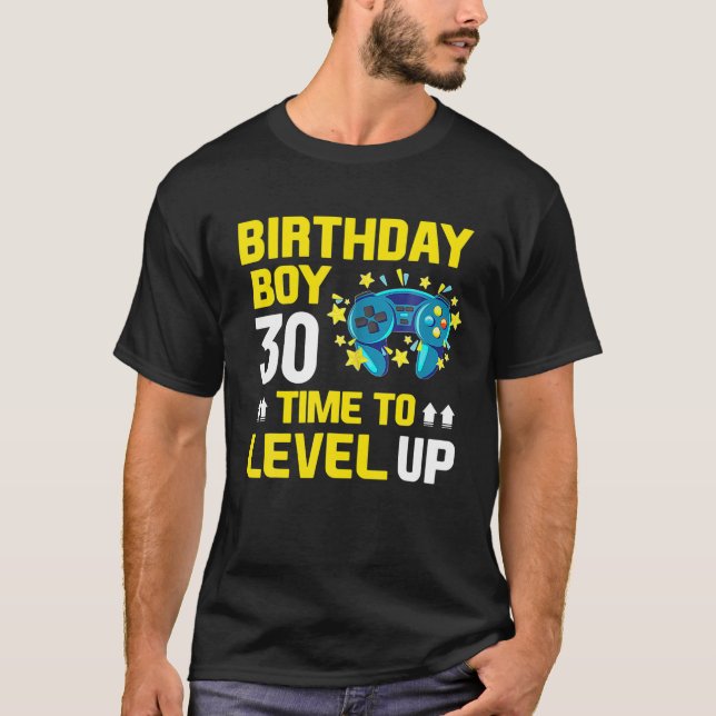 Camiseta video games Birthda, 30 anos de idade (Frente)