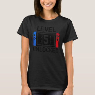 Camiseta video games de Aniversário de Nível 5 de 5 Anos
