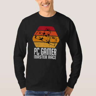 Camiseta Video Games Teclado WASD PC Gamer Raça Mestre Eu