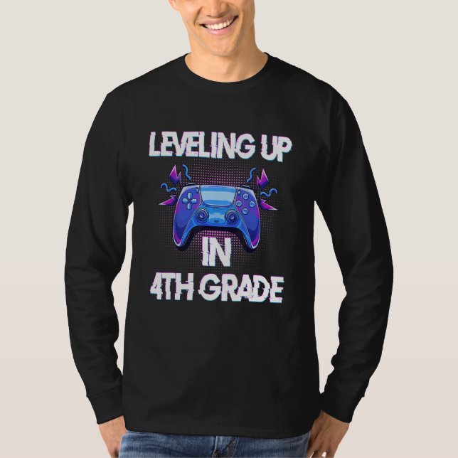 Camiseta Video Gaming   for students Leveling up in Fourth  (Frente)