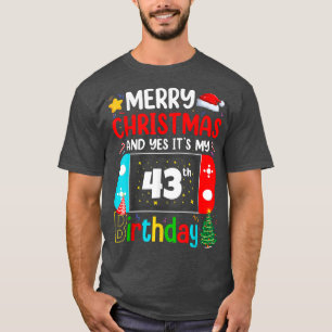 Camiseta Vídeo Jogo Feliz Natal Sim É o meu 43º