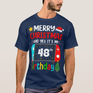 Camiseta Vídeo Jogo Feliz Natal Sim É o meu 48º 