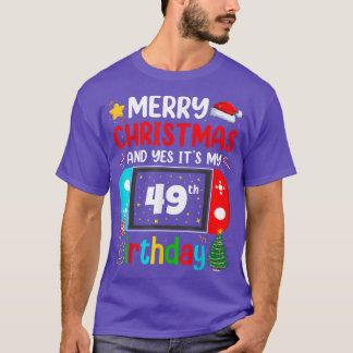 Camiseta Vídeo Jogo Feliz Natal Sim É o meu 49º