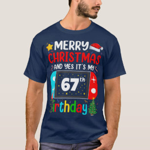 Camiseta Vídeo Jogo Feliz Natal Sim É o meu 67º 