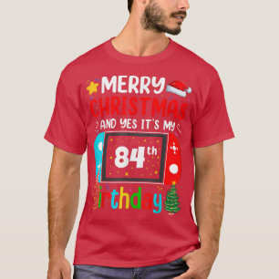Camiseta Vídeo Jogo Feliz Natal Sim É o meu 84º