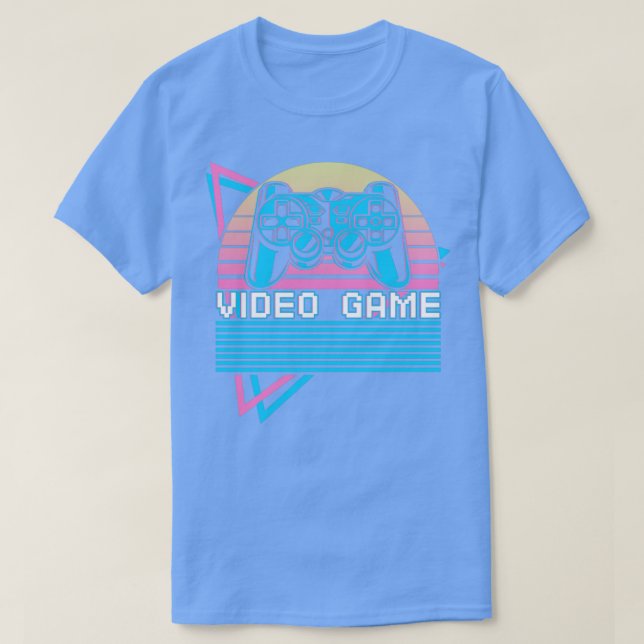 Camiseta Vídeo Jogo Jogo Jogos Jogador Retro (Frente do Design)