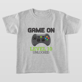 Camiseta Vídeo Jogo Nível Superior Controlador Aniversário