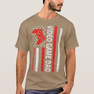 Camiseta Vídeo Jogo Pai Americano Flag Pai Video Game F