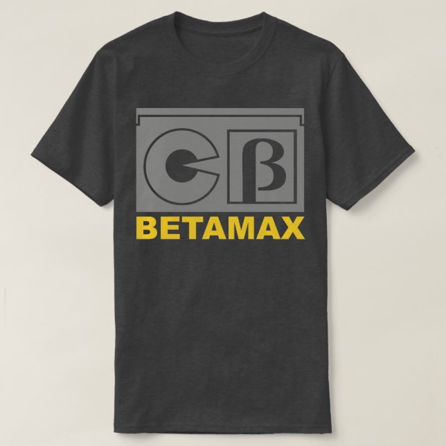 Camiseta Vídeo Retro Fitas de Vídeo Betamax (Frente do Design)