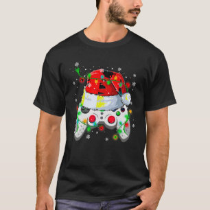 Camiseta Videogame Controlador Natal Hat Engraçado Ga