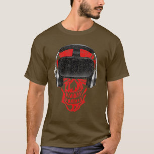 Camiseta Videogame de headset VR - Vídeo Skull - Realidade 