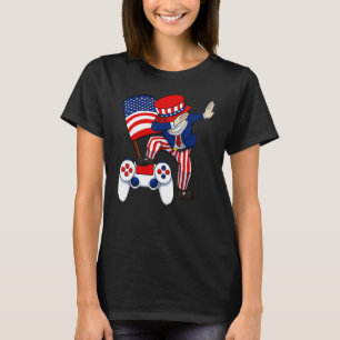 Camiseta Videogame Patriótico Con Do Jogo De 4 De Julho