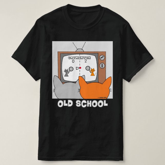 Camiseta Videogame retroativo da velha escola gatos engraça (Frente do Design)